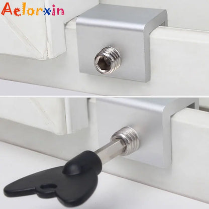 Child Protection Baby Safety Adjustable Sliding Window Locks Stop Aluminum Alloy  Security Lock With Keys Safety Window Lock