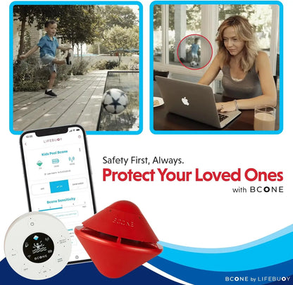 BCone Smart Floating Pool Safety Alarm System, Compatible with Alexa, Wi-Fi Connectivity, App Control from Anywhere. Powerfully