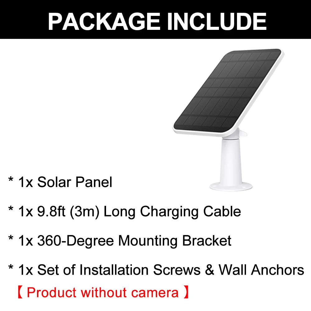 Outdoor Waterproof Solar Panels For Security Home Camera CCTV Monitor Solar Power Charger with 3m Charging Cable panneau solaire