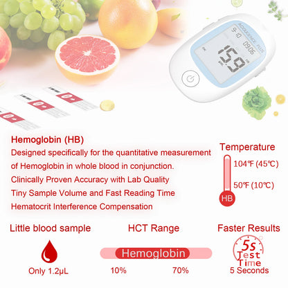 4 in 1 Multifunction Monitor Hemoglobin Blood Ketone Glucose Uric Acid Meter Test Strip HB Anemia Test Blood Sugar Diabetes Gout